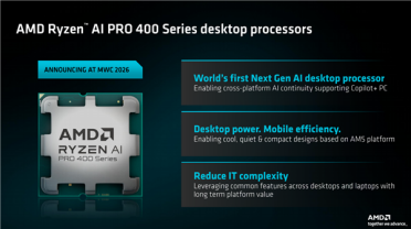 AMD发布桌面版锐龙AI 400系列APU：最高8核心5.1GHz 仅供商用