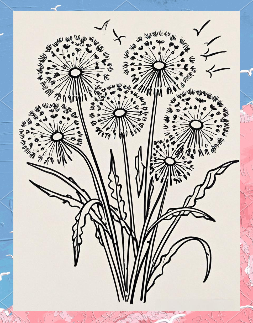 蒲公英线描的绘画技巧与心得分享