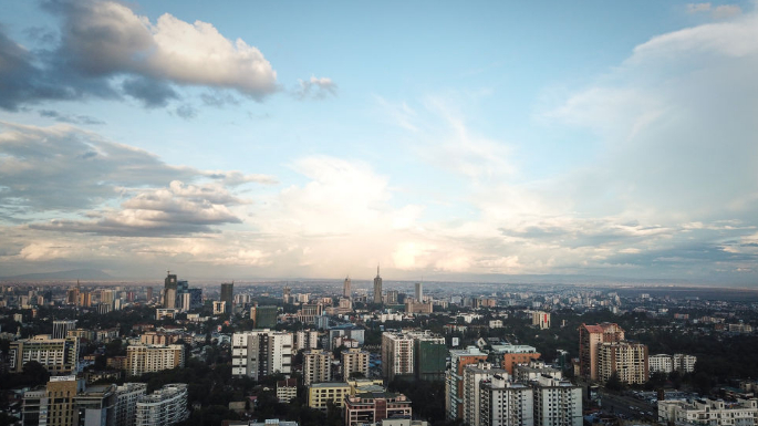 俯瞰肯尼亚首都内罗毕