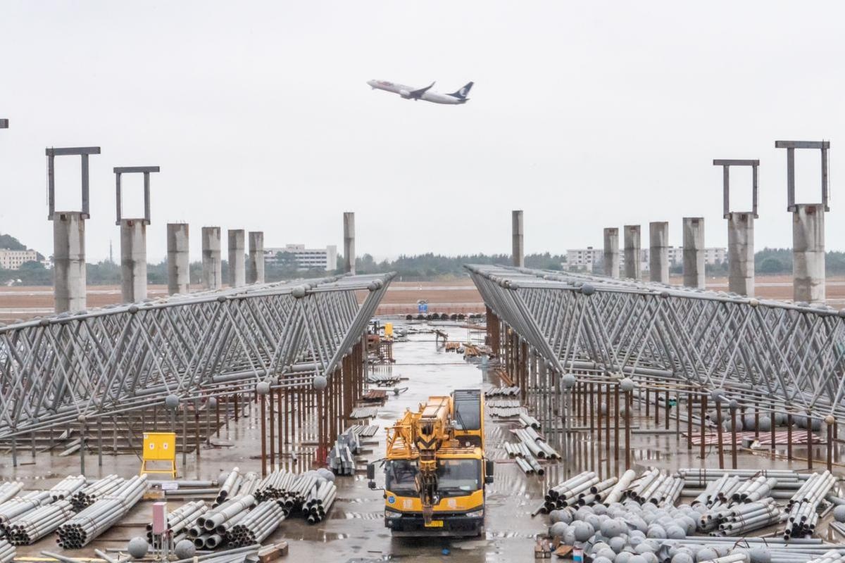 珠海機場改擴建穩步推進 t2航站樓預計4月實現結構全面封頂