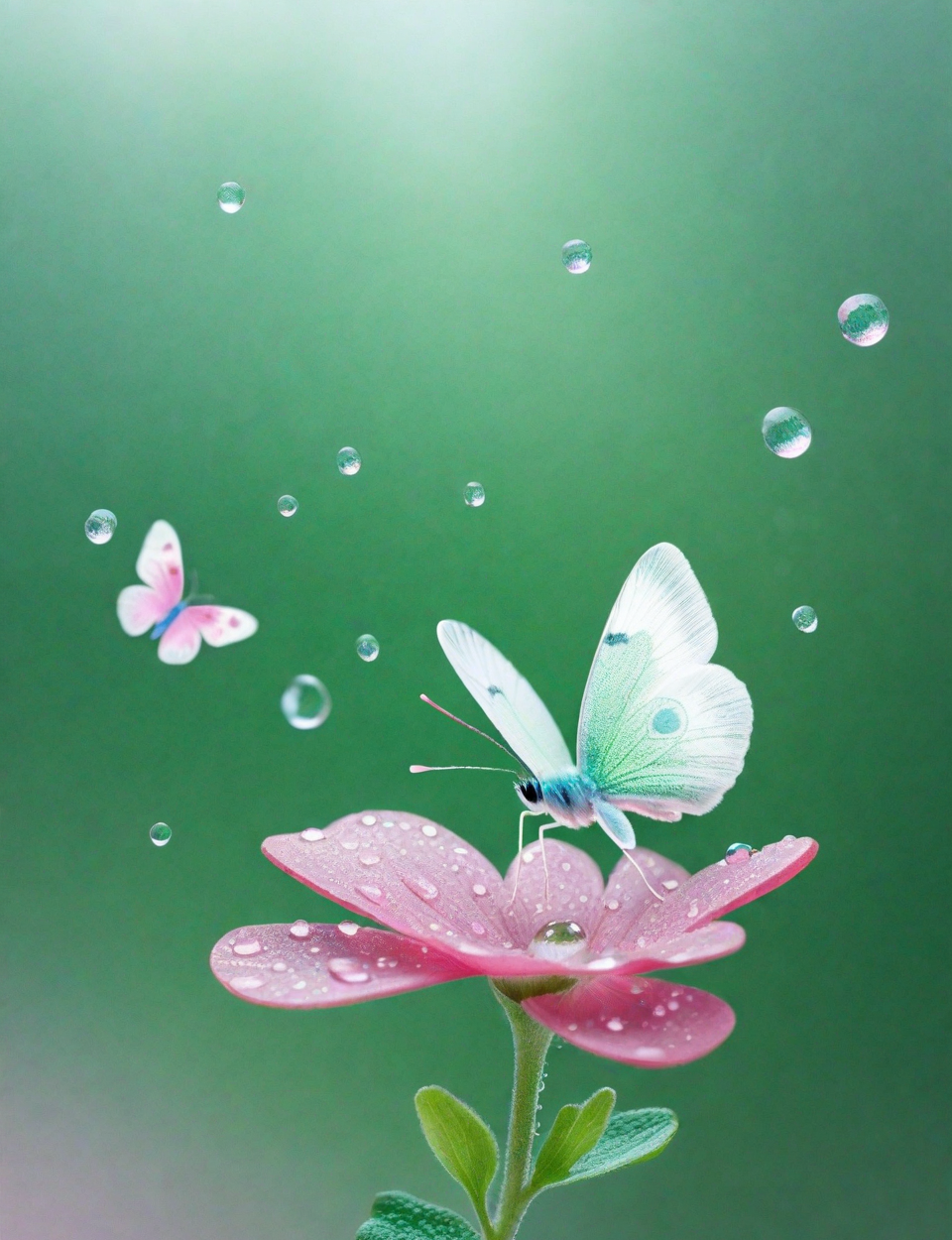 壁纸:蝴蝶与花的邂逅,生命中的美好与感动