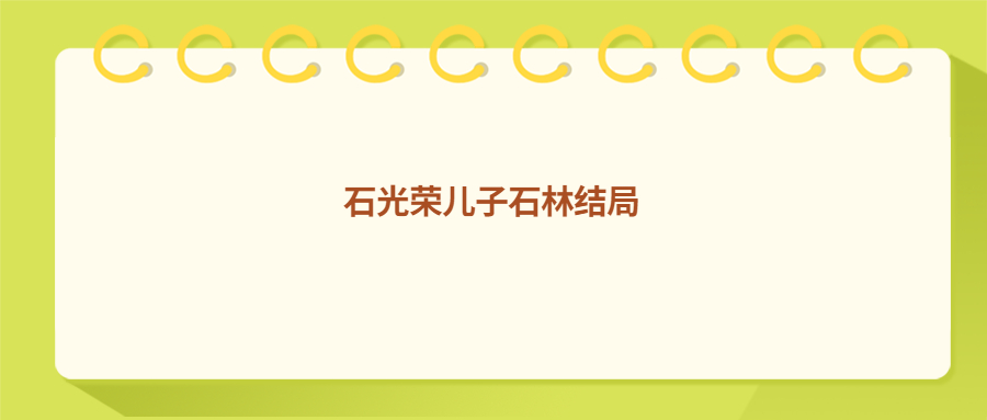石光荣儿子石林结局
