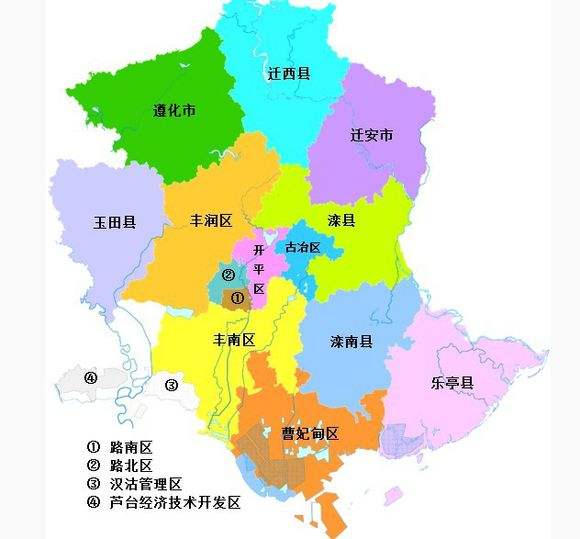 丰润区白官屯镇地图图片