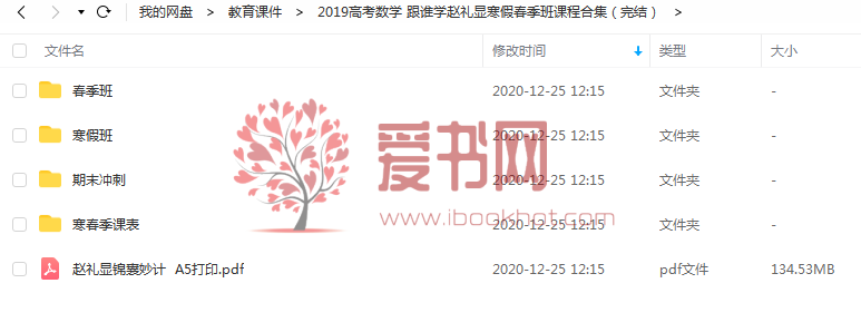 2019高考数学 跟谁学赵礼显寒假春季班课程合集(完结)