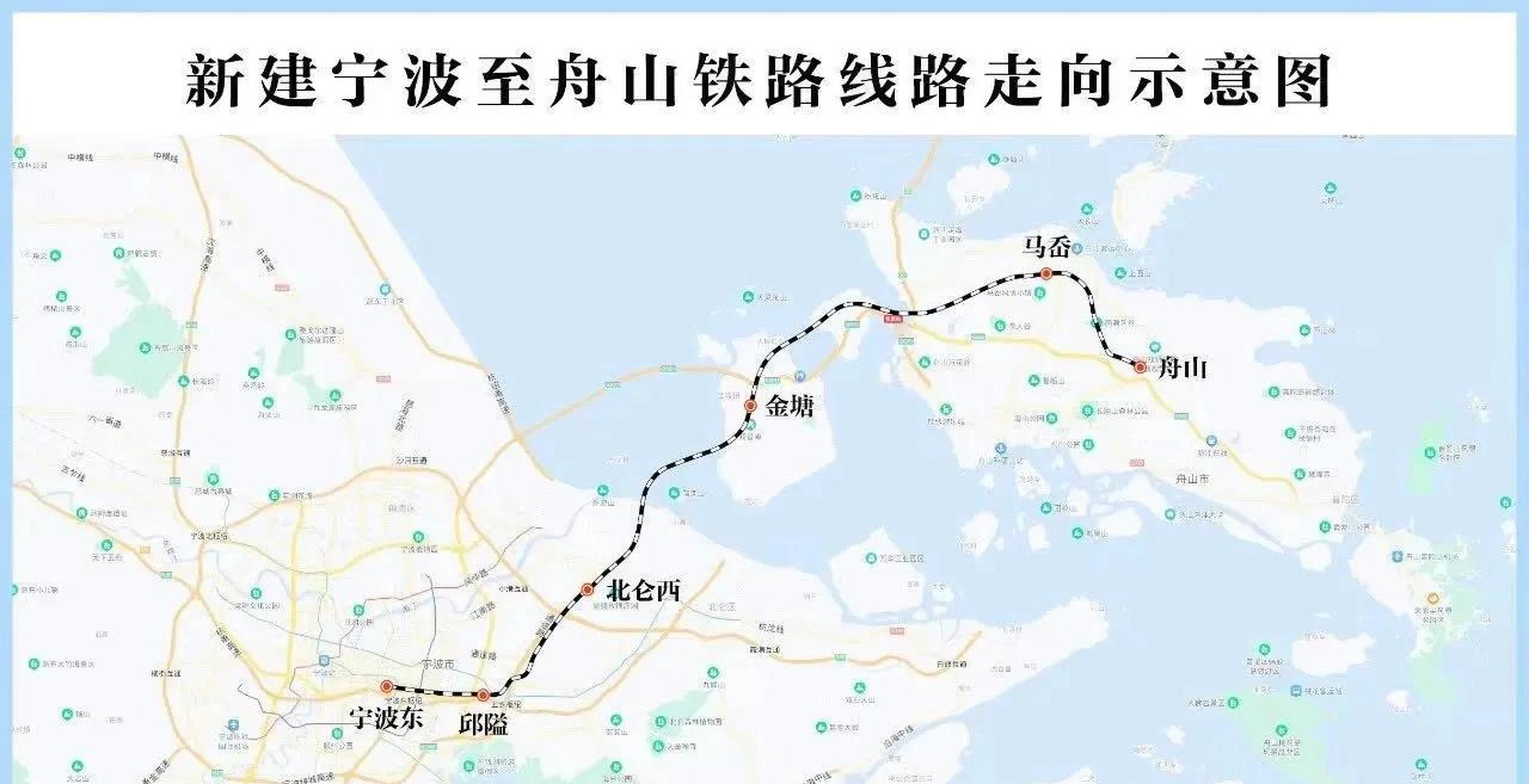 宁波至舟山的铁路应当一次性修建成四线.