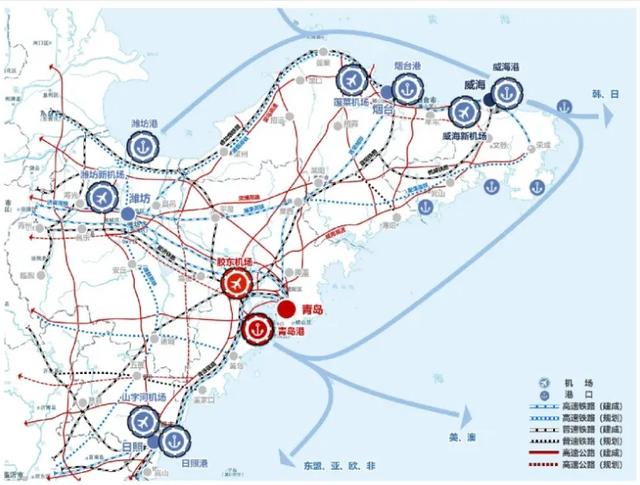 让我们把视角缩小到胶东半岛,这里共有 5个城市.