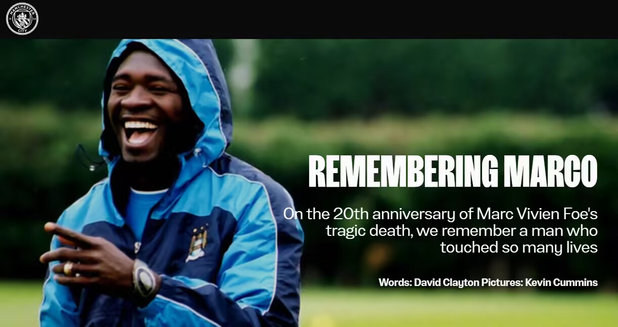 维维安-福离世20周年,曼城官网发文纪念