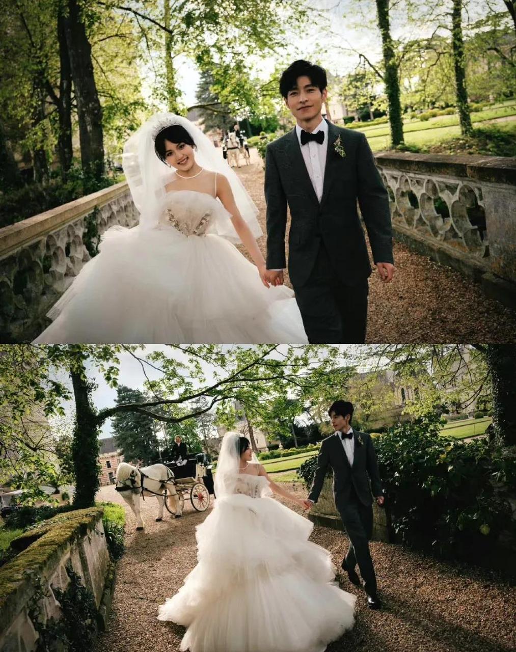 文韬佳佳婚礼# 文韬发出其与老婆佳佳结婚照.