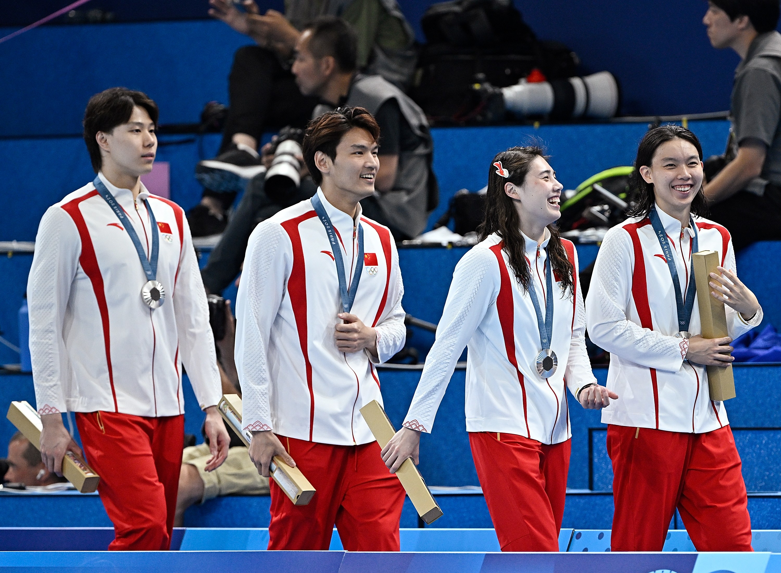 巴黎奥运会丨游泳——男女4x100米混合泳接力决赛赛况(6)