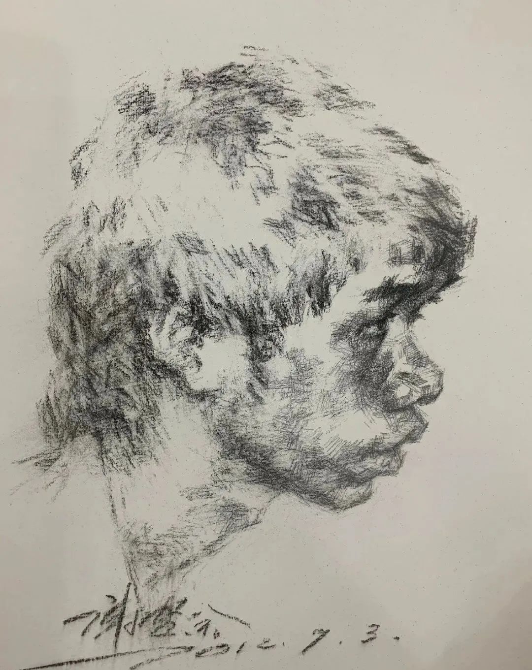 广州美院教授谢楚余素描作品,淳朴而扎实!