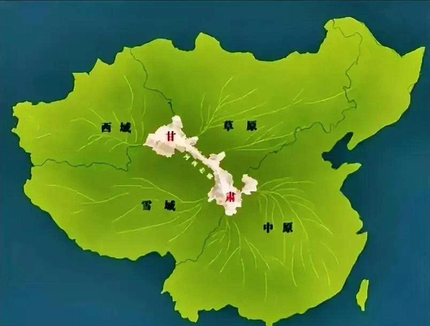 这幅秋海棠地图证明河西走廊对中华文明的重要性  本文并不代表小编