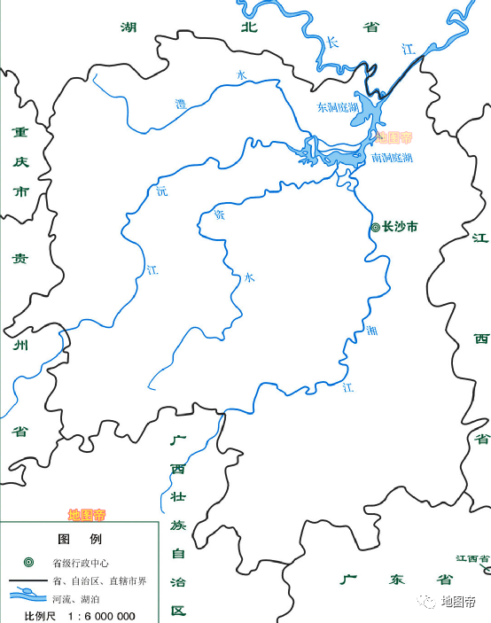 沅江流域水系图图片