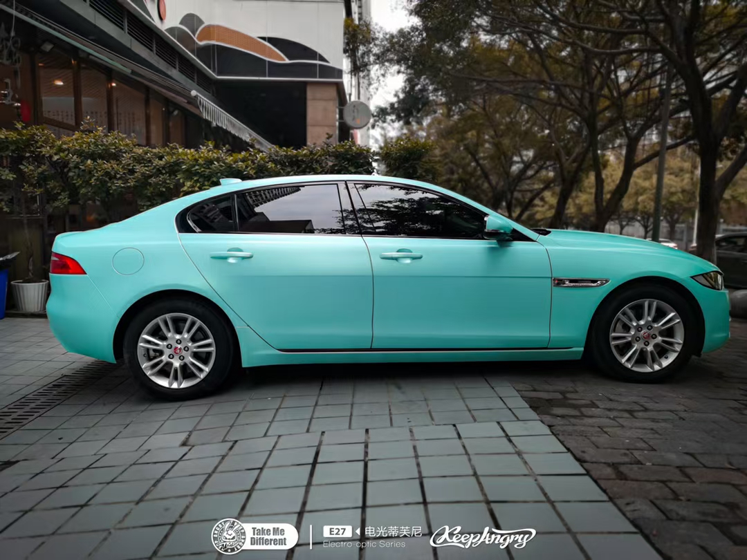 tmd潮牌改色膜电光蒂芙尼(捷豹xel改色案例)