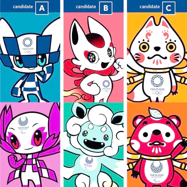 2020东京奥运吉祥物三组候选揭晓,小学生将成为最终评委