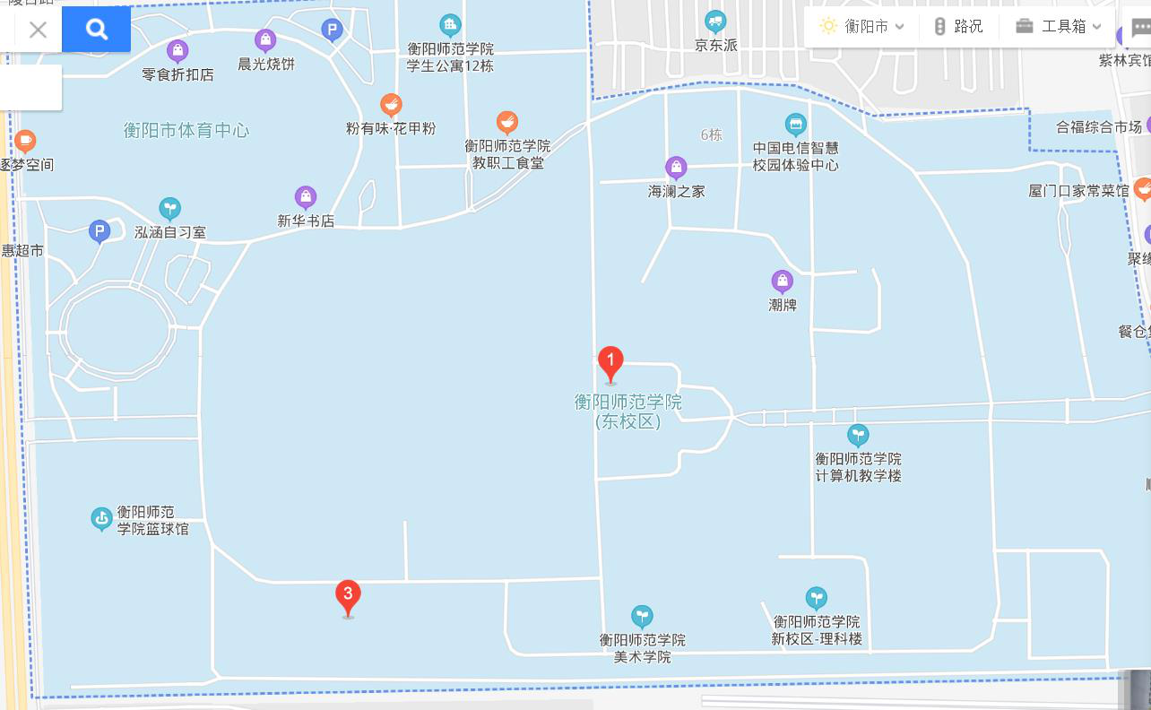 衡阳师范学院地图平面图片