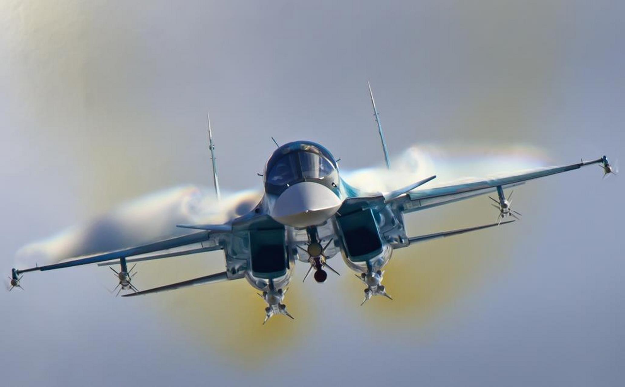 俄罗斯再次损失一架苏-34战斗轰炸机,苏-34是在苏-27基础上开发的型号