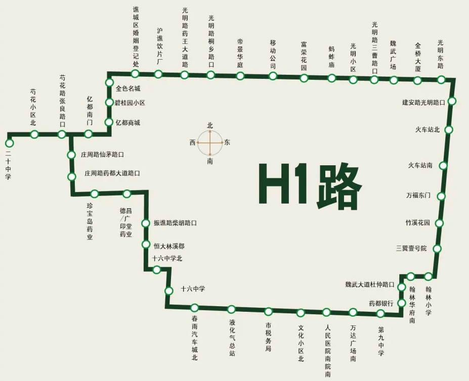 亳州公交车线路图图片