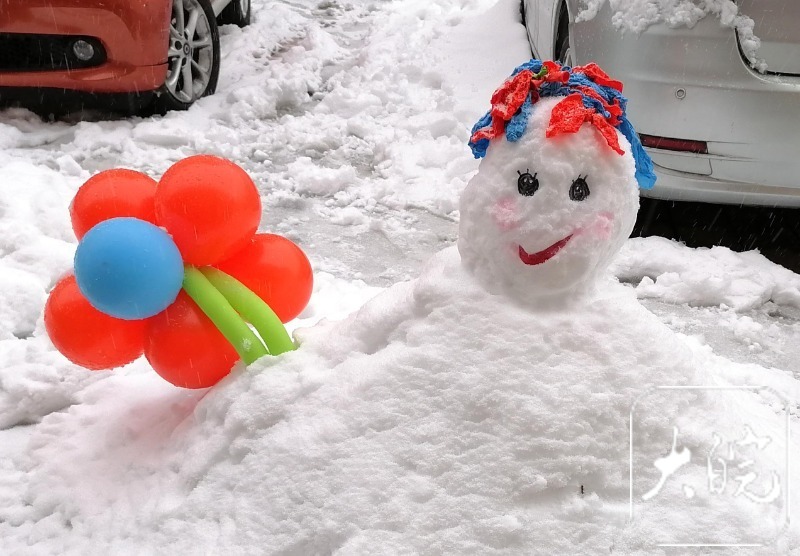 堆雪人真实的图片图片