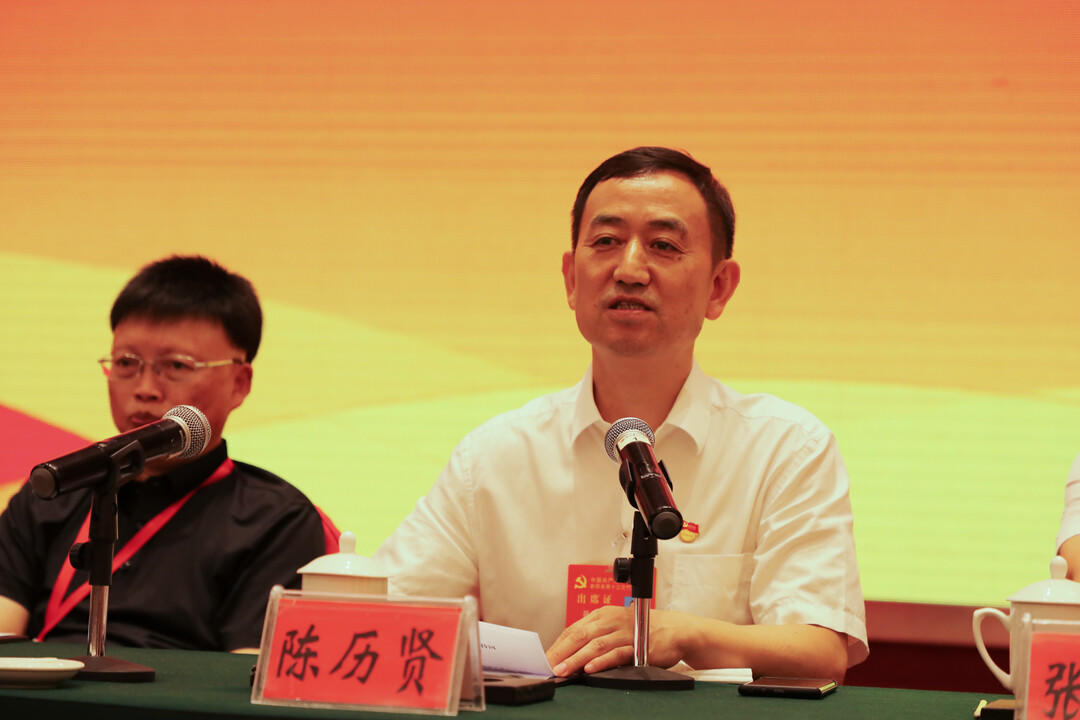 陈历贤率队看望党代表