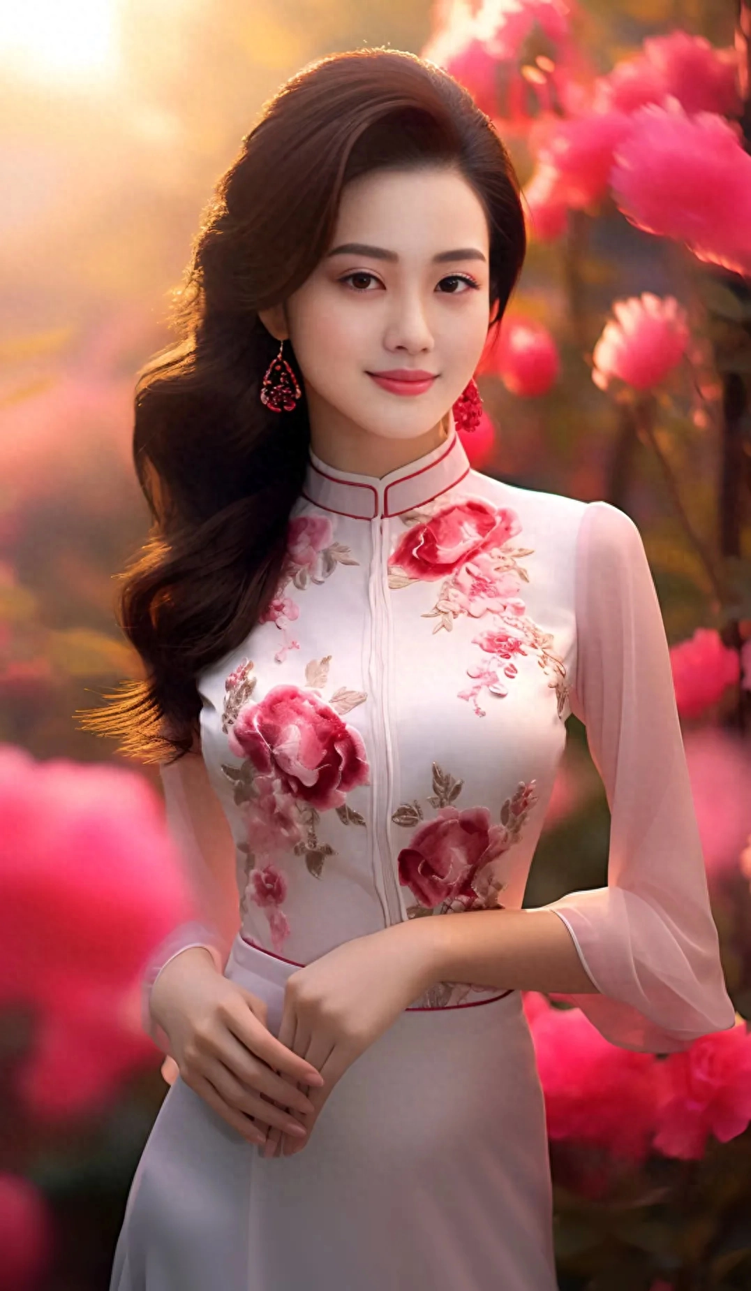ai壁纸,东方古典旗袍美女,端庄典雅