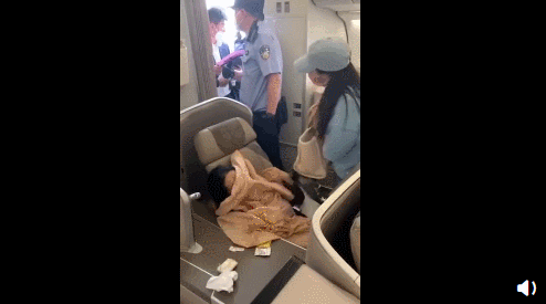 女子强闯商务舱占座致航班滑回,首都机场警方通报