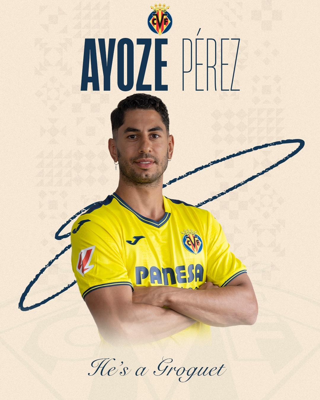 官方:比利亚雷亚尔签下西班牙前锋阿约泽-佩雷斯,签约4年时间