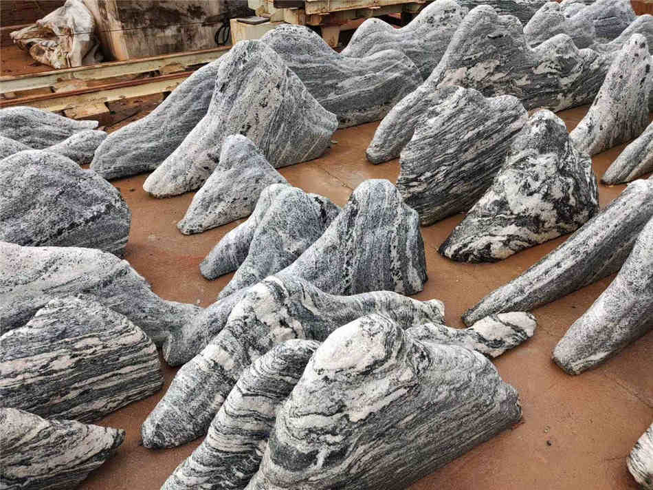 景观置石雪浪石厚度,泰山石片石切片,田园艺术风景石种类