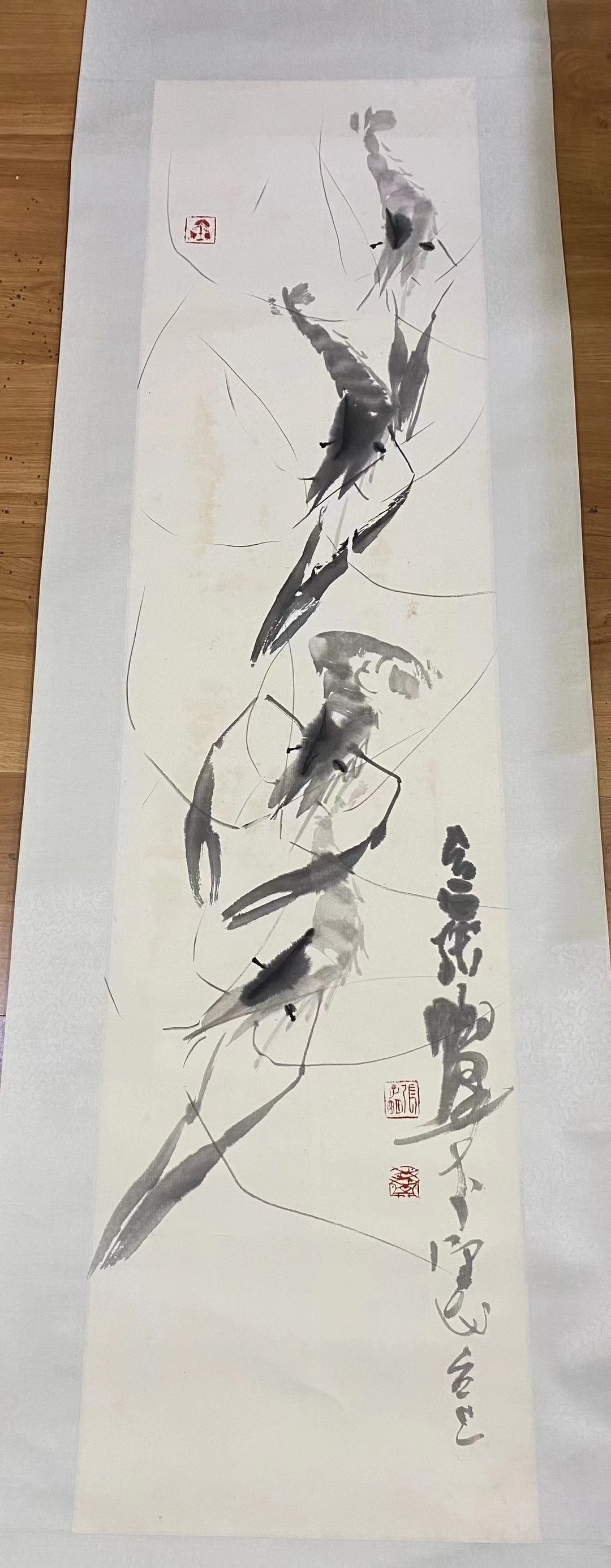 墨客|韩云朗蕉荫品茗图,张子明游虾图,胡旻书法,曾君山水小品