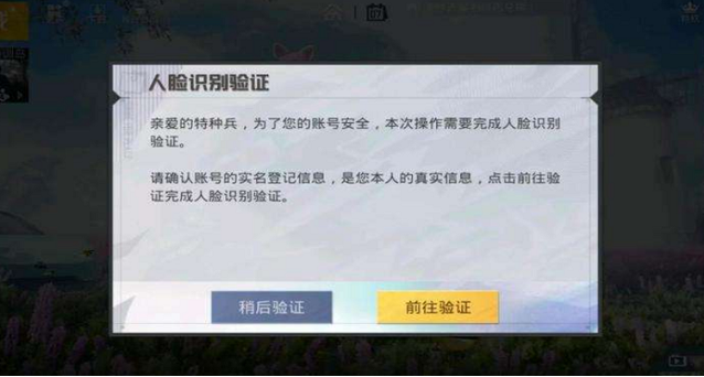 和平精英为什么老是要人脸识别认证