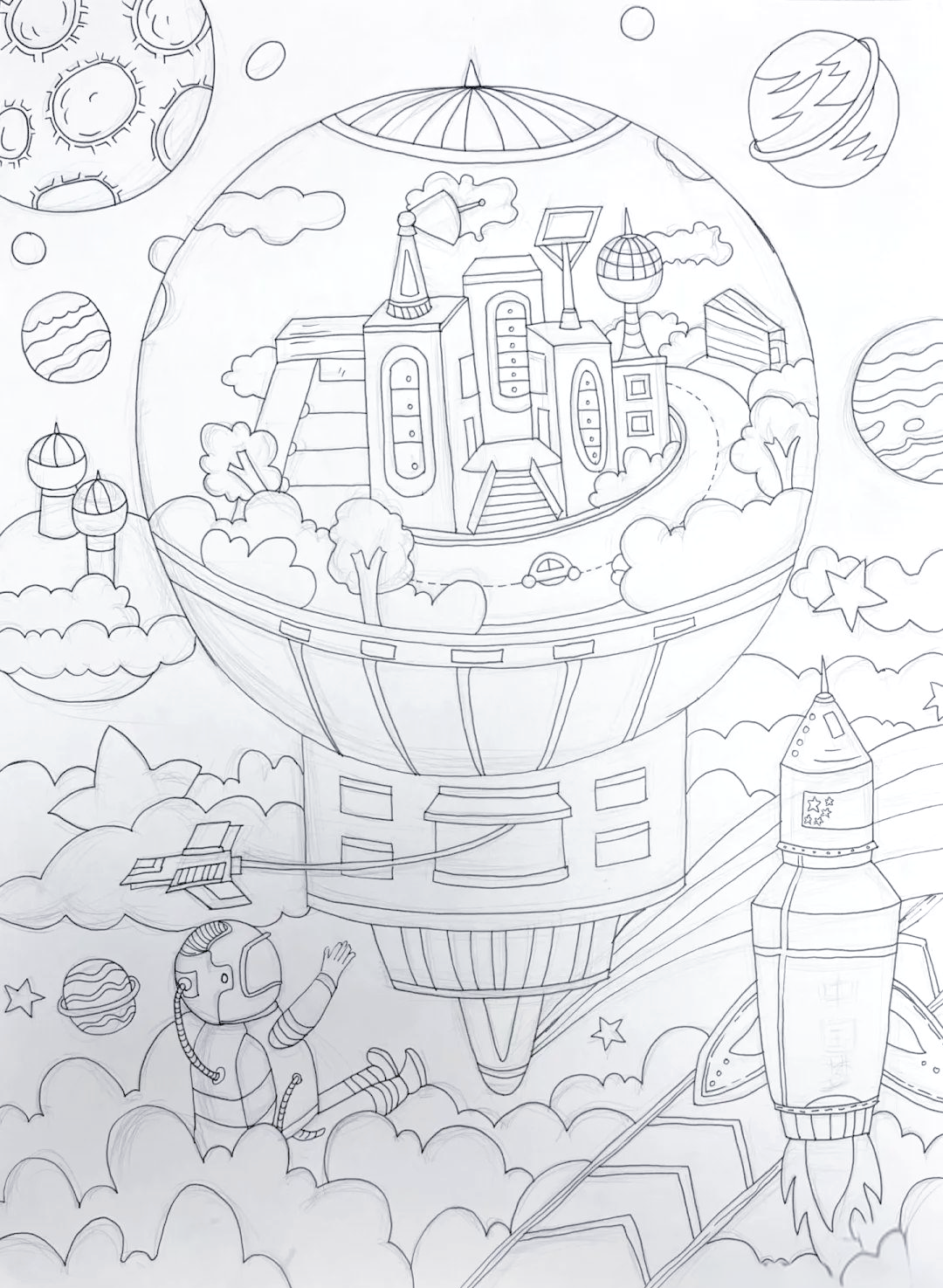 探索未来:科幻画中的多样奇妙世界