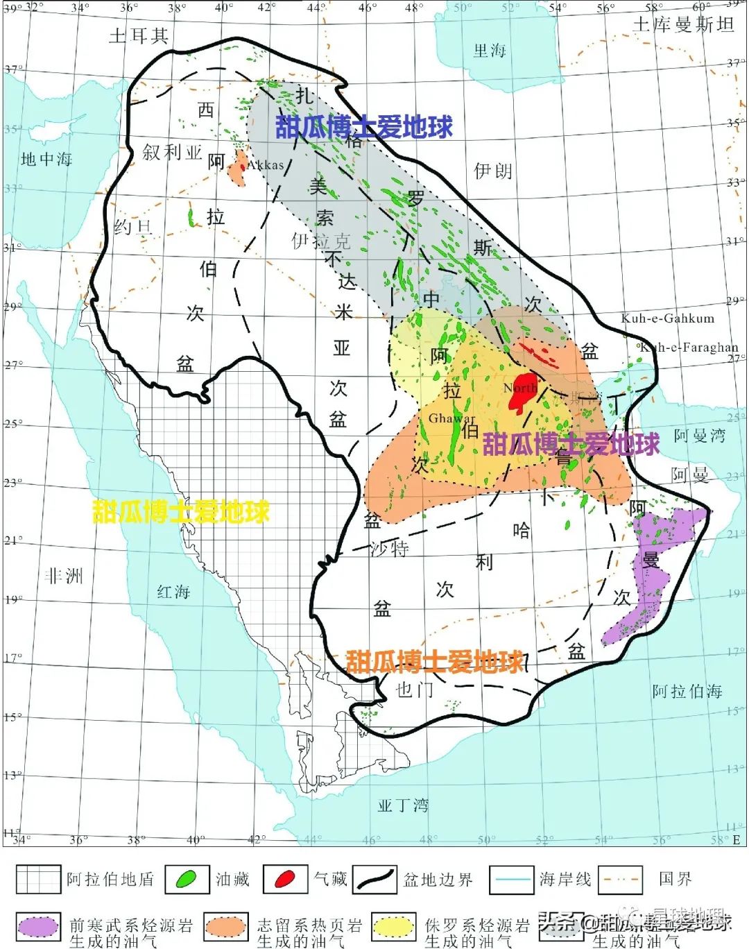 波斯湾地理位置图图片