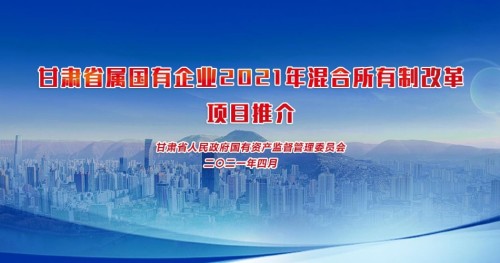 甘肃2021年推出第一批重点省属国企混改项目 天水3个