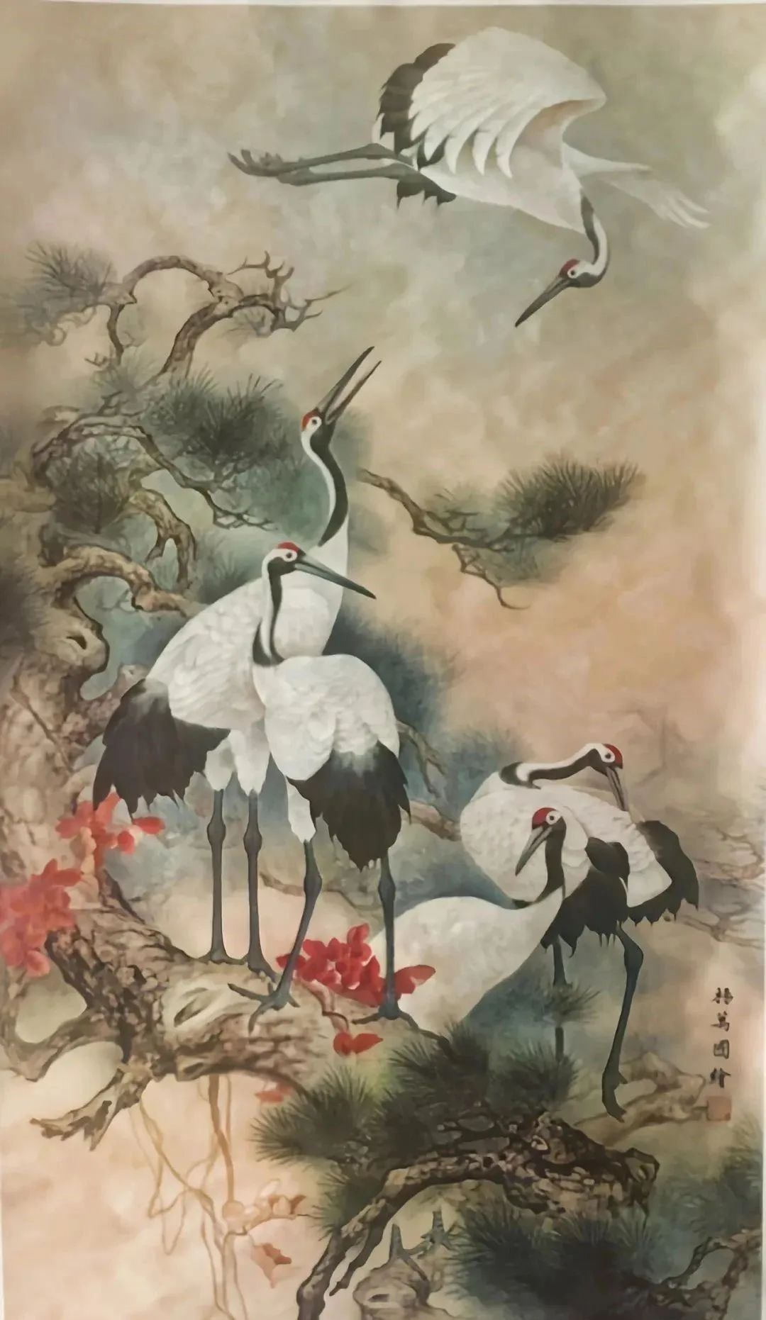 松鹤图:探寻每一幅画背后的独特故事