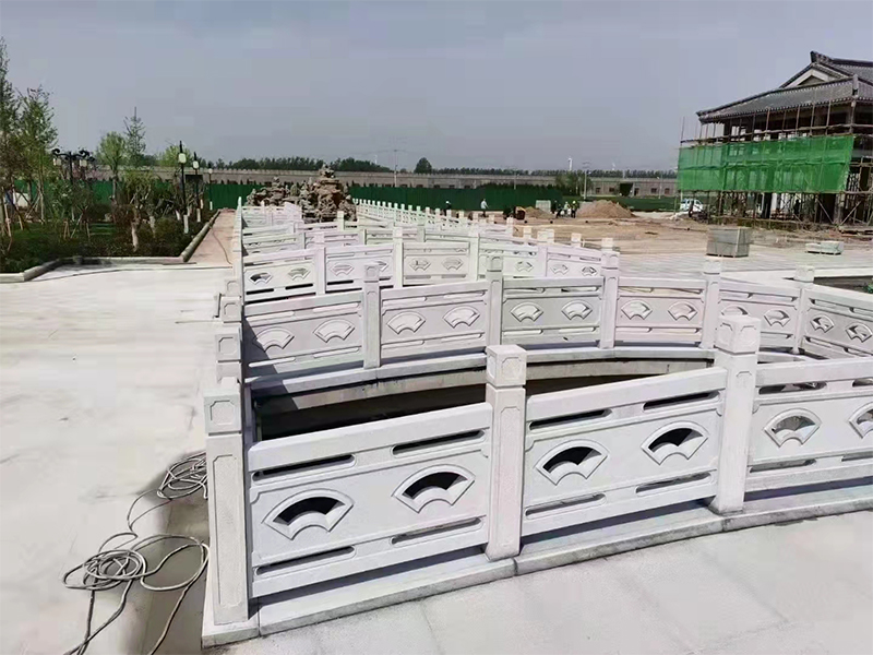 河道石护栏青石栏杆 园林景观桥梁汉白玉栏杆加工定制