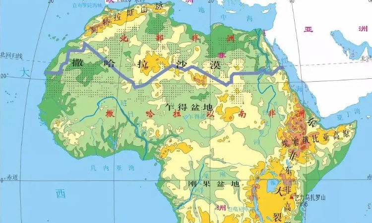 撒哈拉沙漠地理位置图图片
