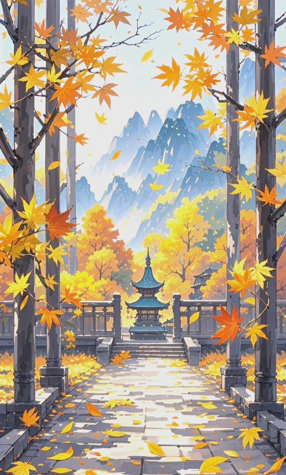 古风水墨画中的秋天风景,意境优美值得收藏学习