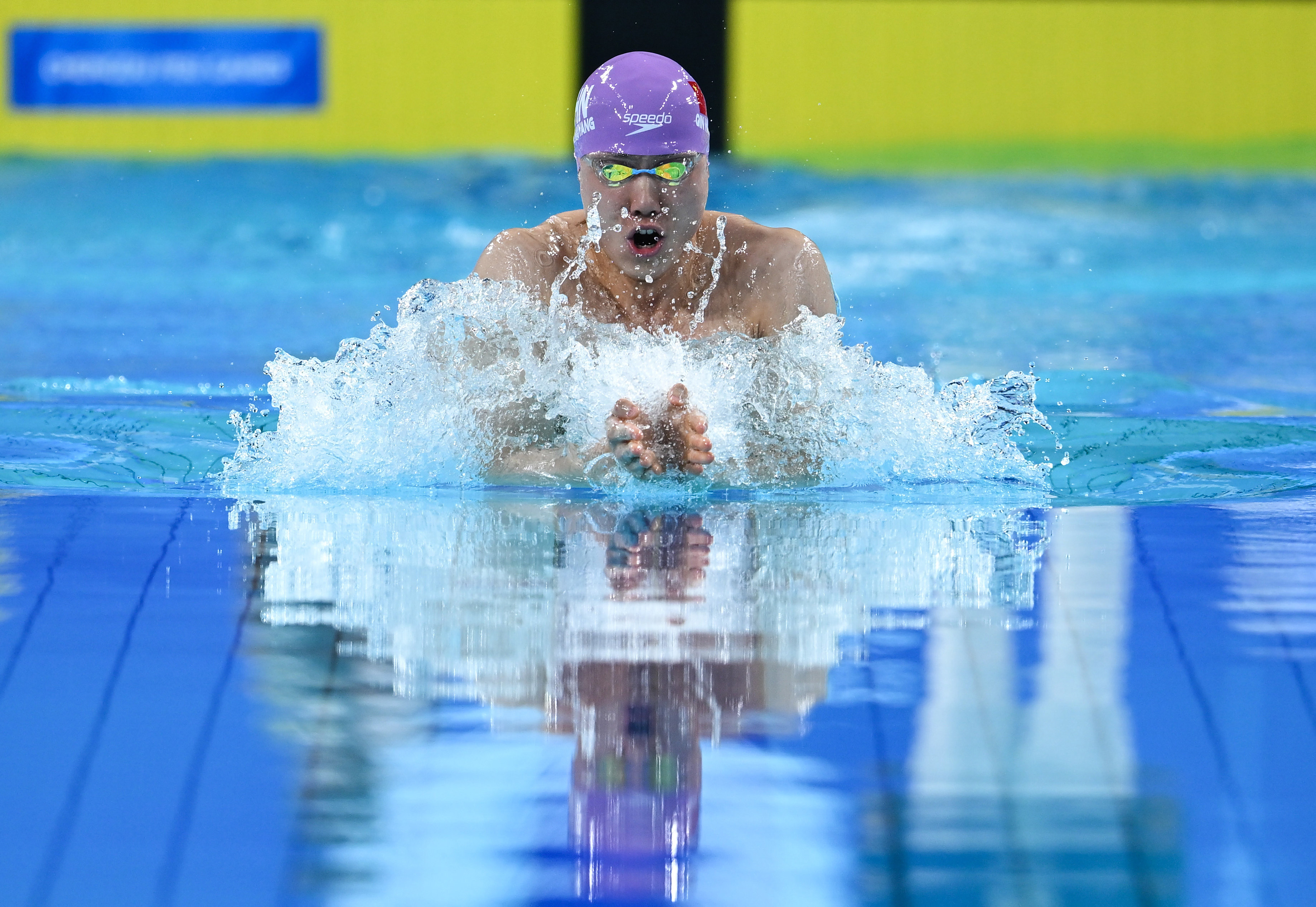 游泳——男子100米蛙泳决赛:覃海洋夺冠