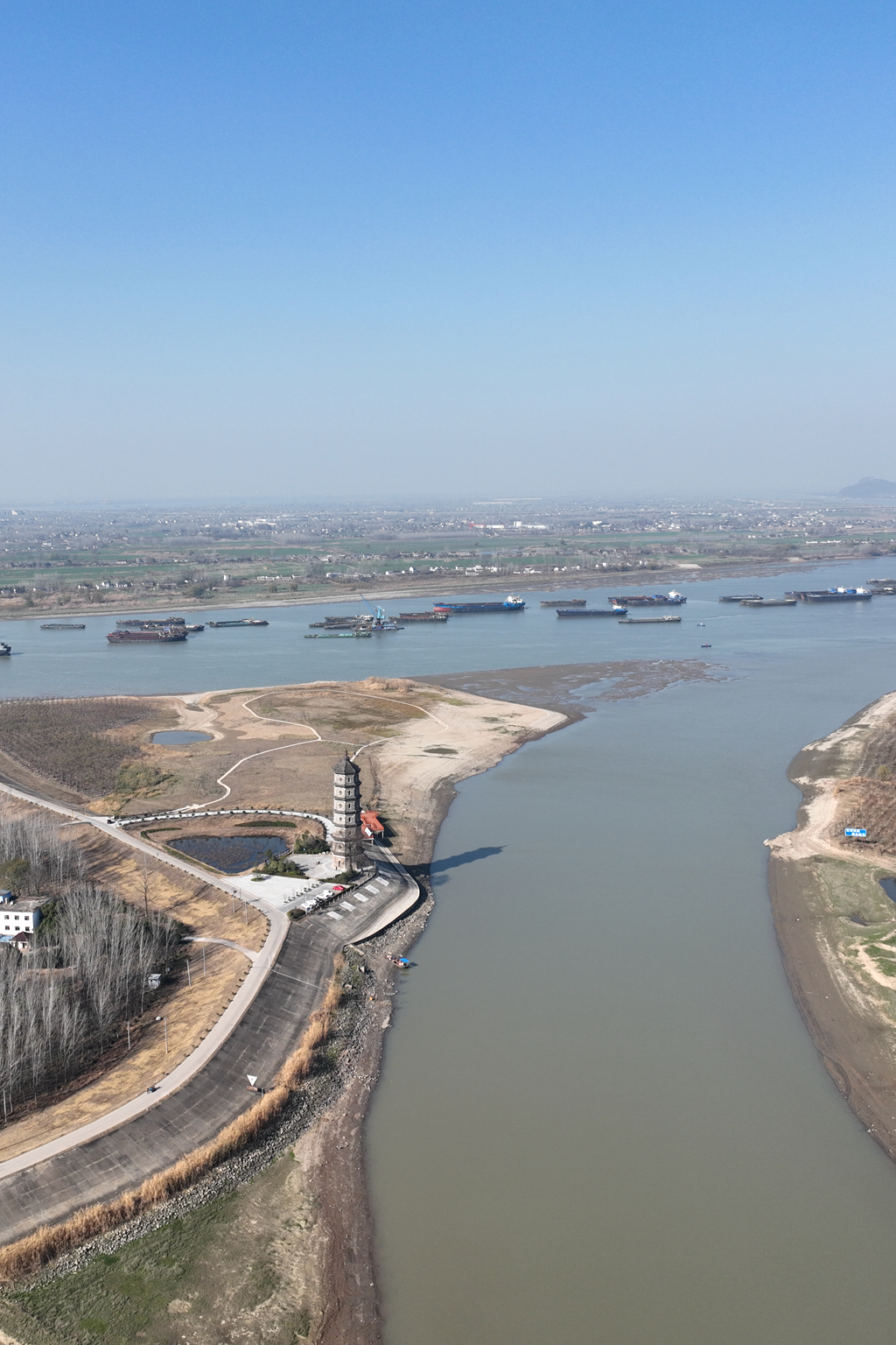 航拍中国 安徽省当涂县金柱塔