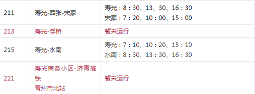 8月1日起 壽光這些城鄉公交線路運行時刻表有調整