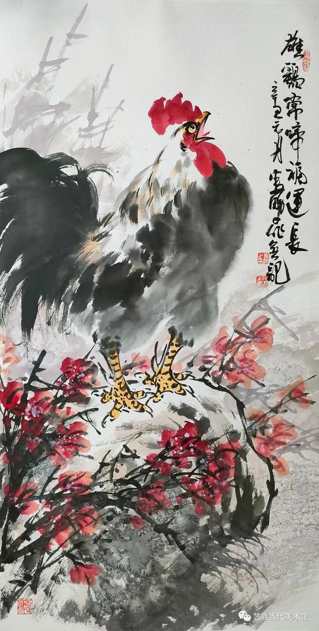 艺族分享丨中国近现代六大画鸡名家之一:娄鹏