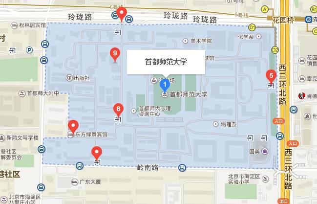 首都师范大学校区分布图片