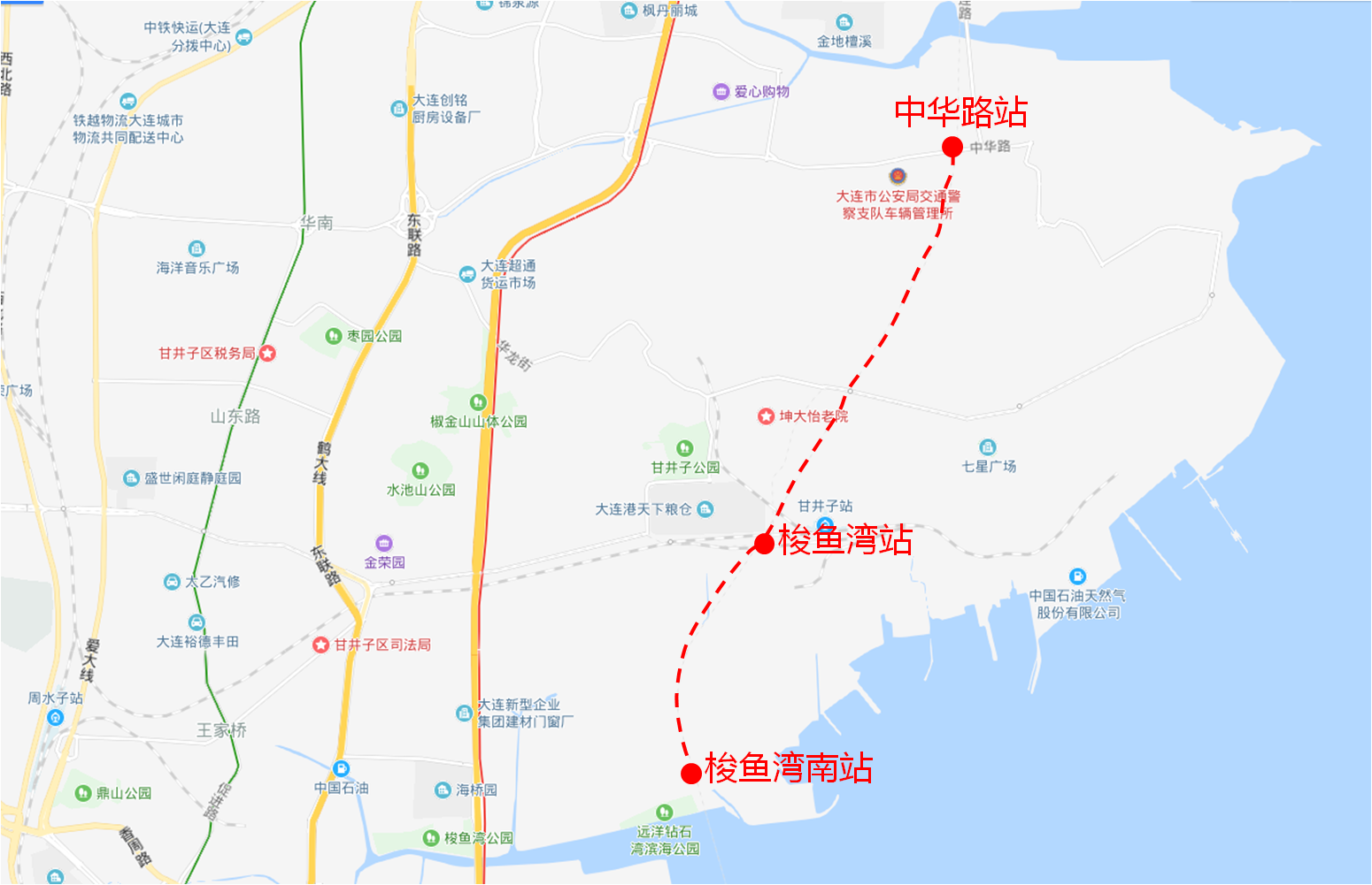 大连地铁5号线路图图片