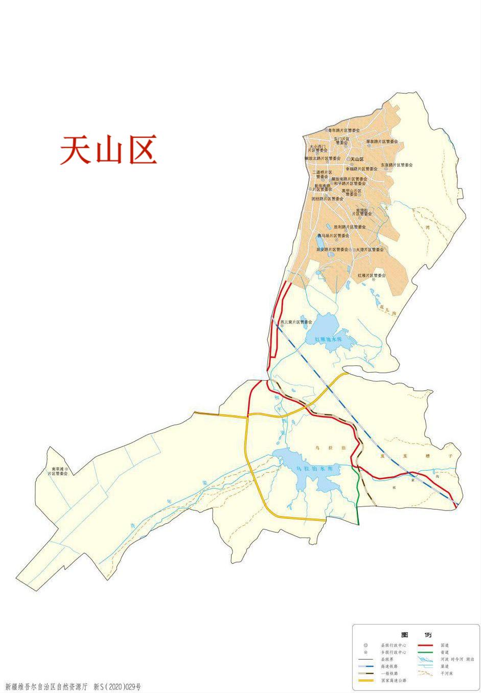 乌鲁木齐各区划分地图图片