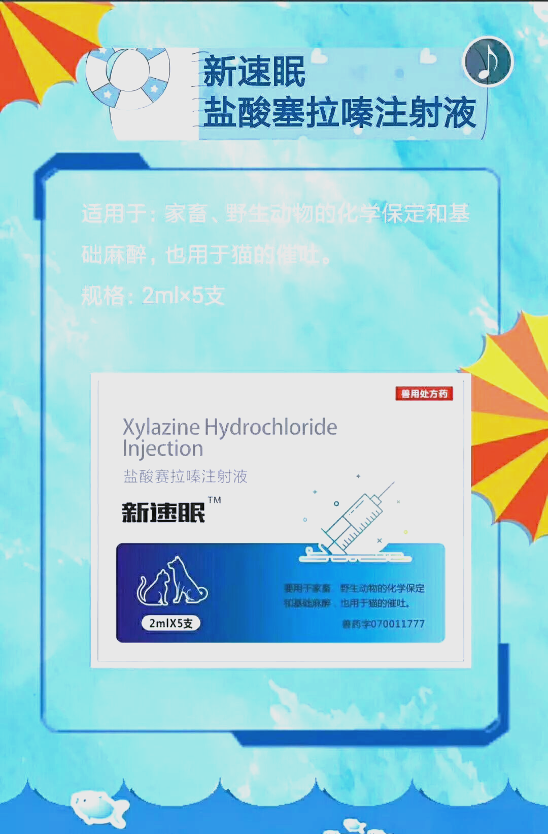 盐酸赛拉嗪注射液的药理作用与应用注意事项解析