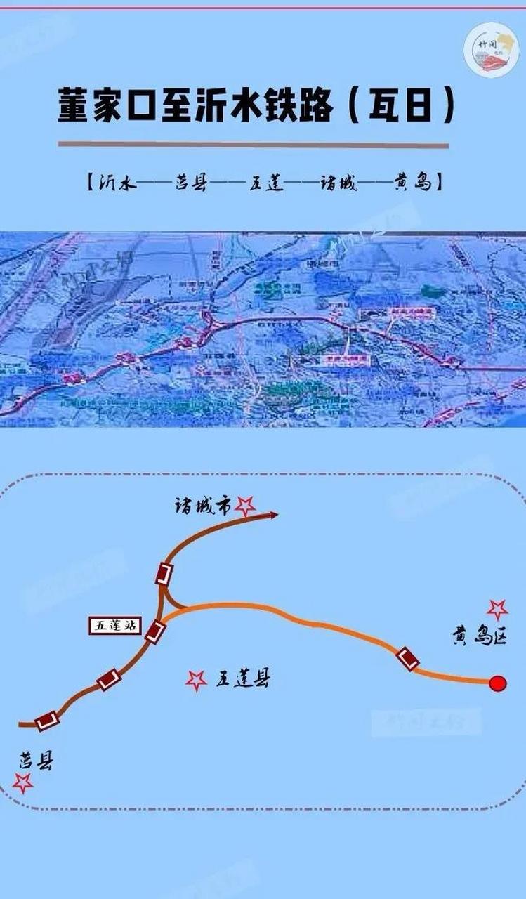 董家口至沂水铁路已于24日在青岛召开可行性研究评审会 从图上信息
