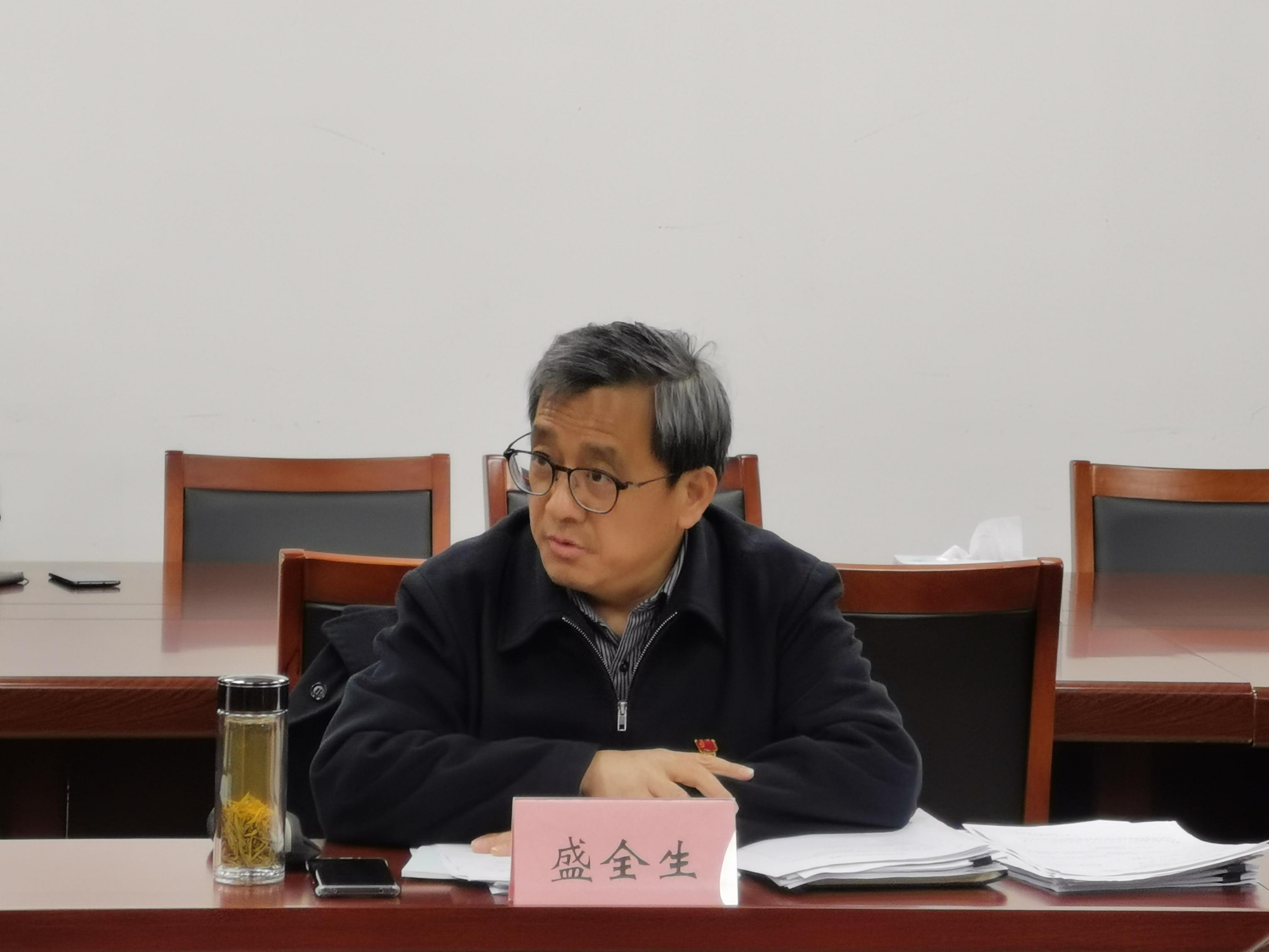 盛全生副市长来我局调研全市工业经济工作