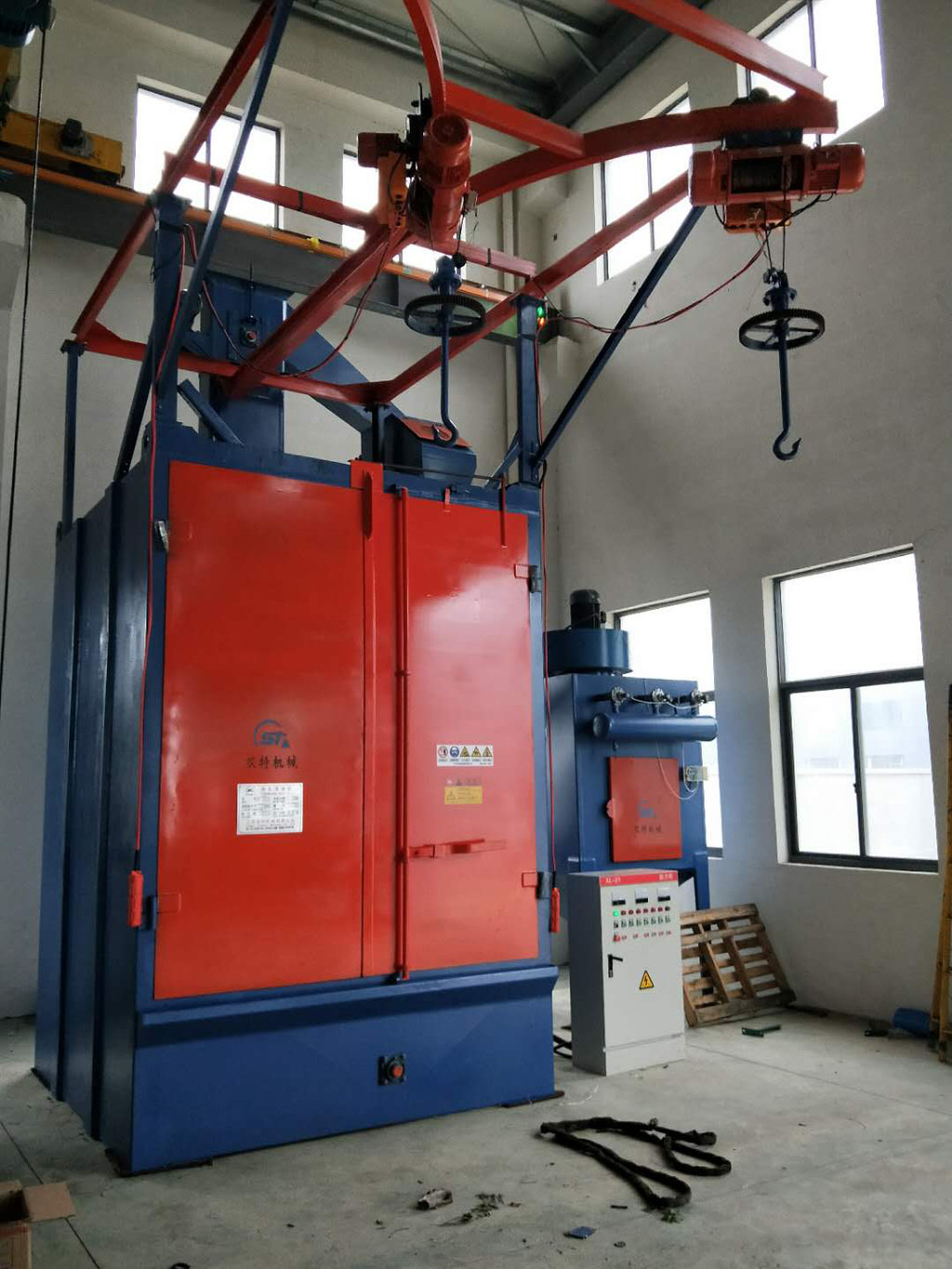 双特 q376吊钩式抛丸机 双吊钩式抛丸机厂家 销售履带式抛丸机