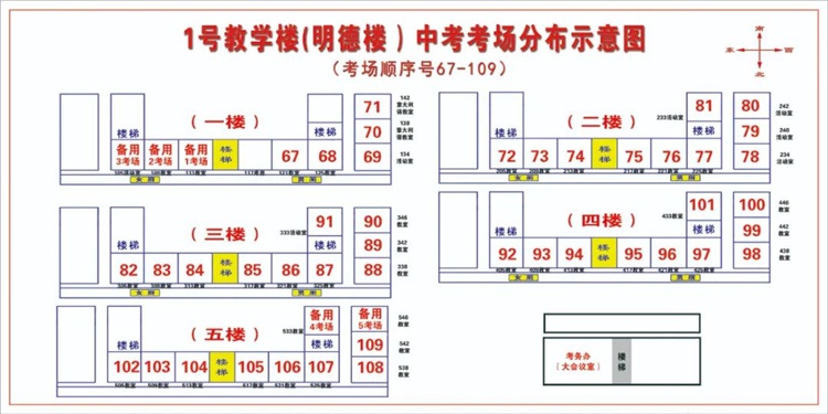 这份中考考场分布图请收好