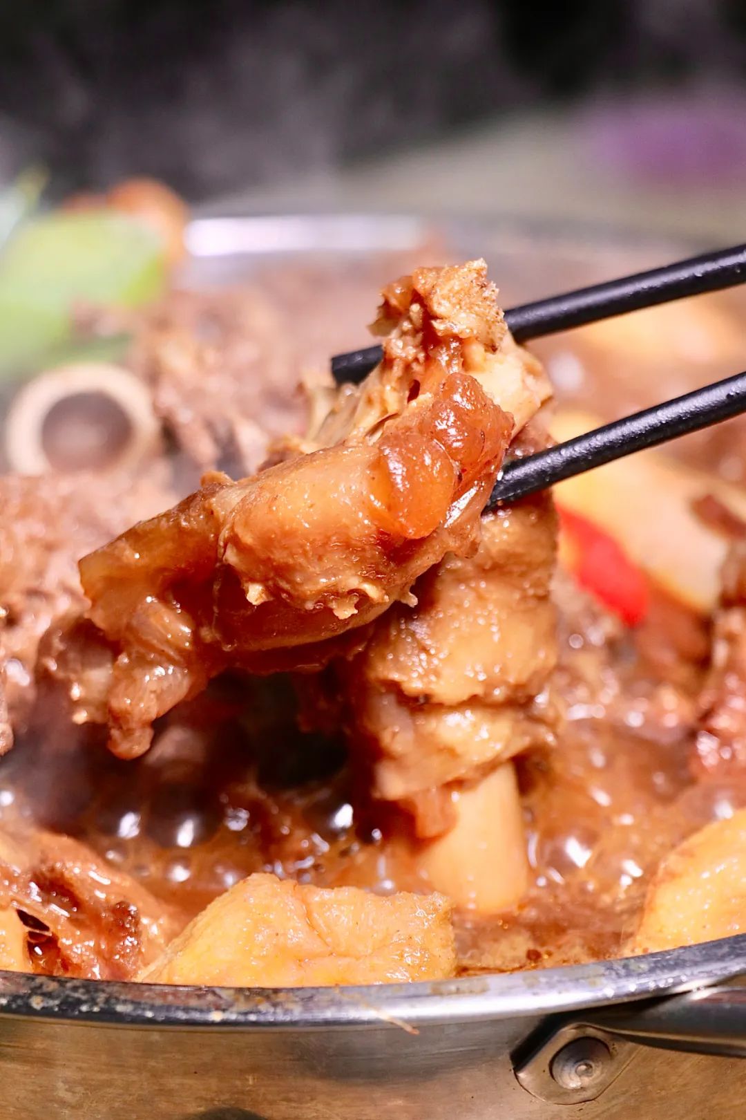 诸暨超强自助羊蝎子火锅来袭,羊拐筋,羊蹄,肚包肉,羊棒骨