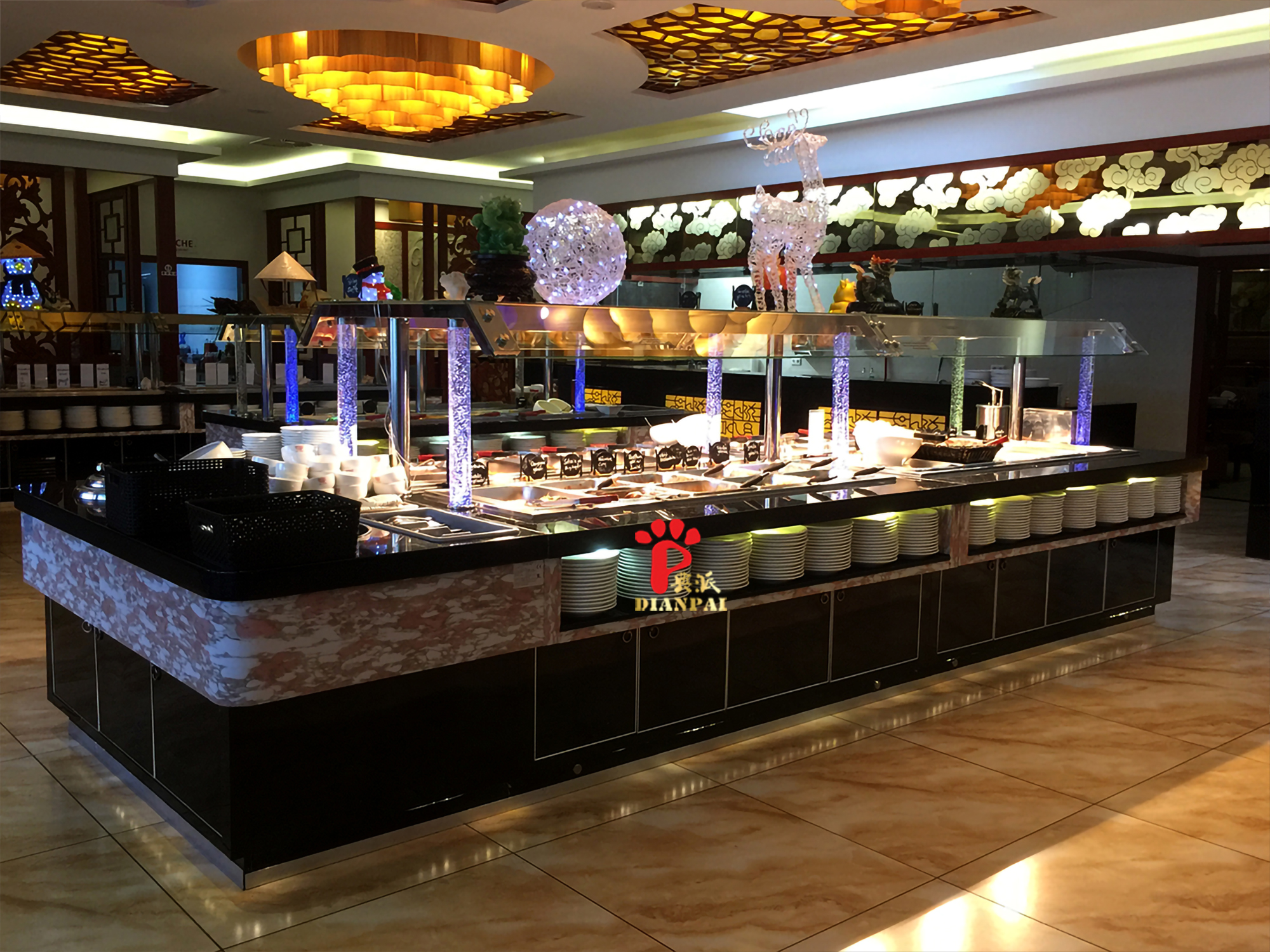 典派在法国自助餐厅的自助餐台设计风格